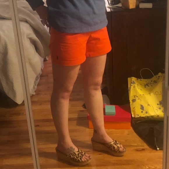 NWOT- Ralph Lauren Orange shorts - Picture 2 of 8